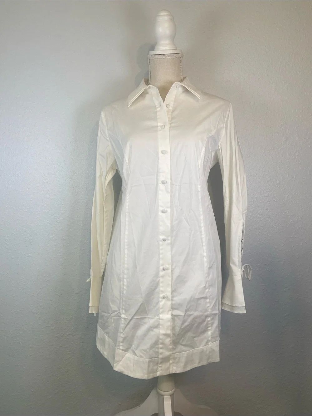 Soft Surroundings RenFaire Corset Back Gypsy Whimsigoth White Blouse Size Medium